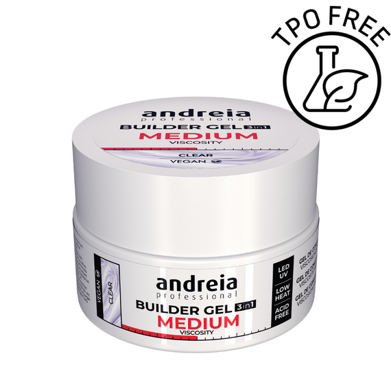 Żel budujący Andreia Professional Builder Gel 3 w 1 średniej gęstości samopoziomujący Clear 22 g