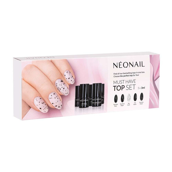 Zestaw startowy Neonail Must Have Top ( 5 topów hybrydowych x 3 ml )