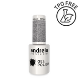 Lakier hybrydowy Andreia Professional Gel Polish 276 metaliczny srebrny z brokatem 10,5 ml