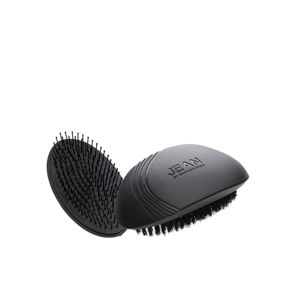 Zestaw barberski Olivia Garden Jean 4 x pędzel do golenia i antypoślizgowa miseczka + 4x szczotka do brody z wymiennym włosiem