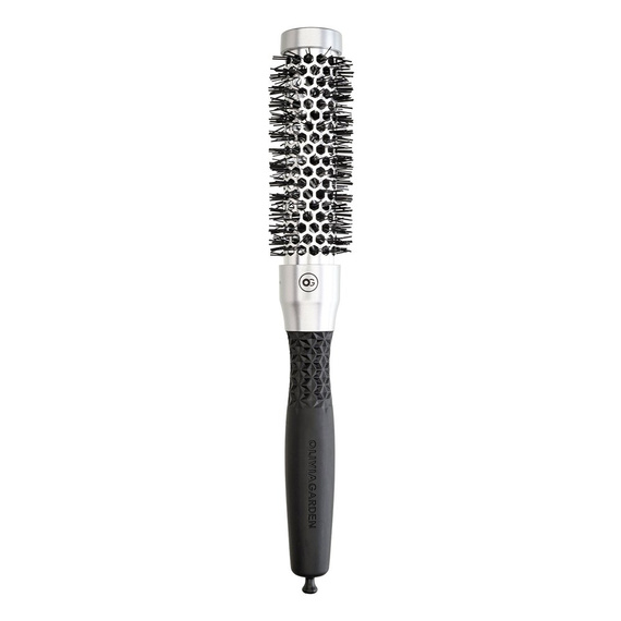 Szczotka Olivia Garden Essential Blowout Classic Silver antystatyczna do modelowania włosów 25 mm