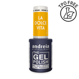 Lakier hybrydowy Andreia Professional The Gel Polish DV4 z mocną pigmentacją nasycony, żółty odcień 10,5 ml