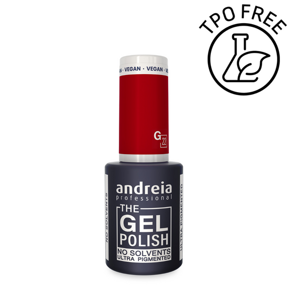 Lakier hybrydowy Andreia Professional The Gel Polish G22 z mocną pigmentacją kolor czerwonego wina 10,5 ml
