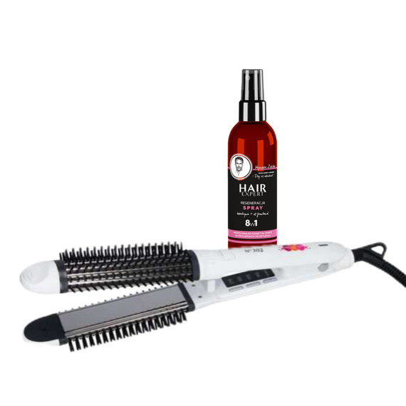 Prostownica Fale Loki Koki 2w1 N°302 do modelowania włosów Premium + Spray 8w1 Gratis
