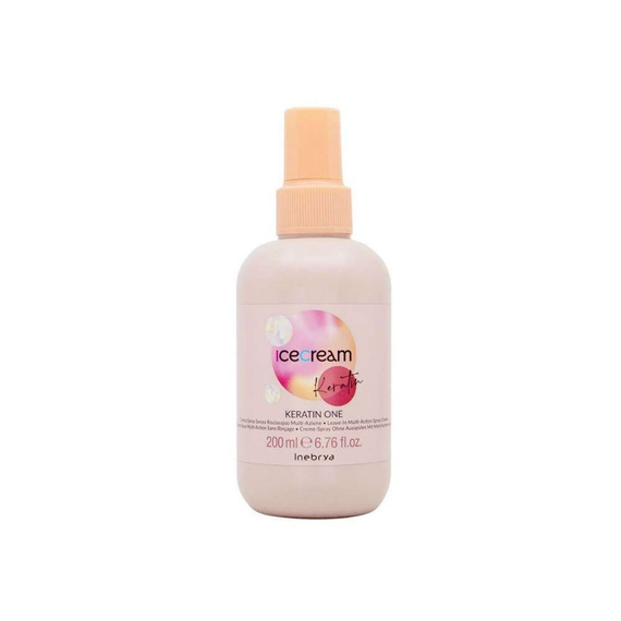 Odżywka Inebrya Ice Cream Keratin One wielofunkcyjna w sprayu do włosów bez spłukiwania 200 ml