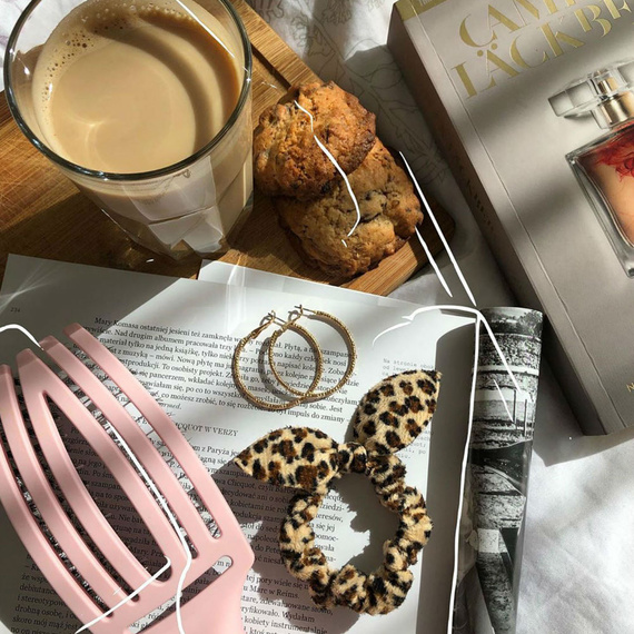 Szczotka Olivia Garden Fingerbrush Combo Medium Pastel Pink do rozczesywania włosów średnia