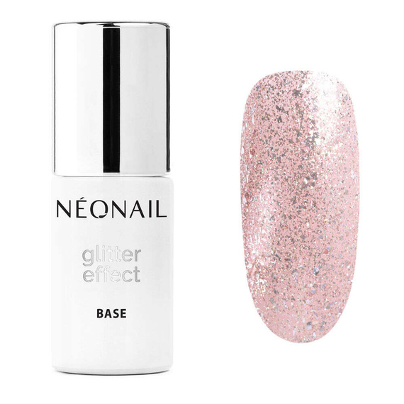 Baza Neonail Glitter Effect Base Rose Twinkle do lakierów hybrydowych 7,2 ml