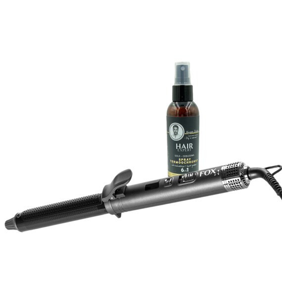 Lokówka Fox IR  z podczerwienią i jonizacją 32 mm + Spray termoochronny Gratis