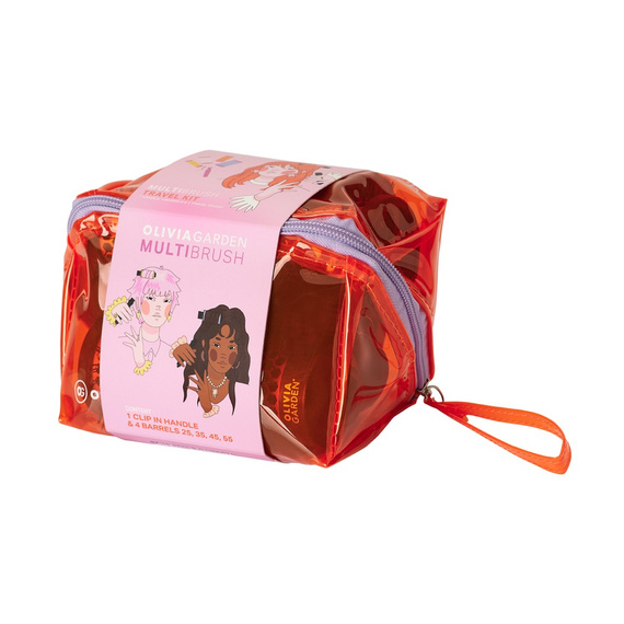 Zestaw Olivia Garden MultiBrush Travel Kit szczotek 4 sztuki + uchwyt + etui