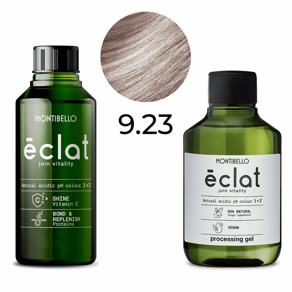 Zestaw Montibello Éclat Farba 9.23 złoty perłowy bardzo jasny blond 60 ml + emulsja aktywująca 1,5 % 120 ml