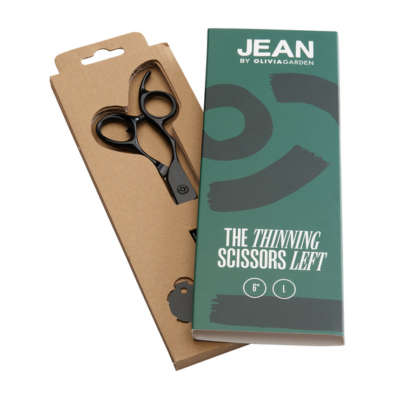 Degażówki Olivia Garden JEAN Left do strzyżenia dla osób leworęcznych 35 zębów 6 cali