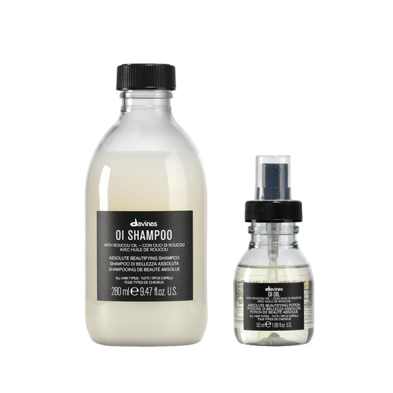 Zestaw Davines OI Absolute Beautifying odżywczy do włosów szampon 280 ml + olejek 50 ml