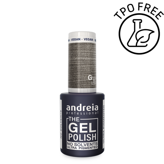 Lakier hybrydowy Andreia Professional The Gel Polish G39 z mocną pigmentacją metaliczne srebro 10,5 ml