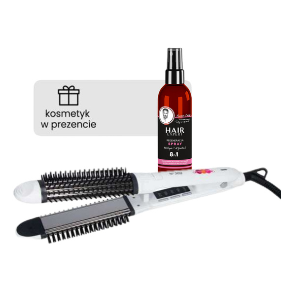 Prostownica Fale Loki Koki 2w1 N°302 do modelowania włosów Premium + Spray 8w1 Gratis