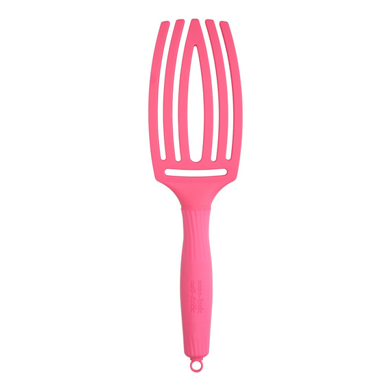 Szczotka Olivia Garden FingerBrush Combo Medium Hot Pink różowa i szampon Hair Expert 12w1 kolor i połysk z proteinami mlecznymi 280 ml