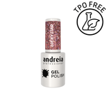 Lakier hybrydowy Andreia Professional Gel Polish Lucky Star LS5 Różowo-złoty brokat z holograficznymi refleksami 10,5 ml