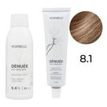 Zestaw Montibello Denuee farba 8.1 popielaty jasny blond 60 ml + krem aktywujący 22VOL 6,6% 90 ml