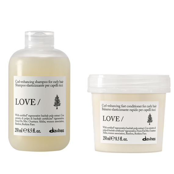 Zestaw Davines Essential Haircare LOVE CURL podkreślający skręt szampon 250ml + odżywka 250ml