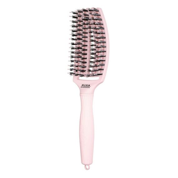 Szczotka Olivia Garden Fingerbrush Combo Medium Pastel Pink do rozczesywania włosów średnia