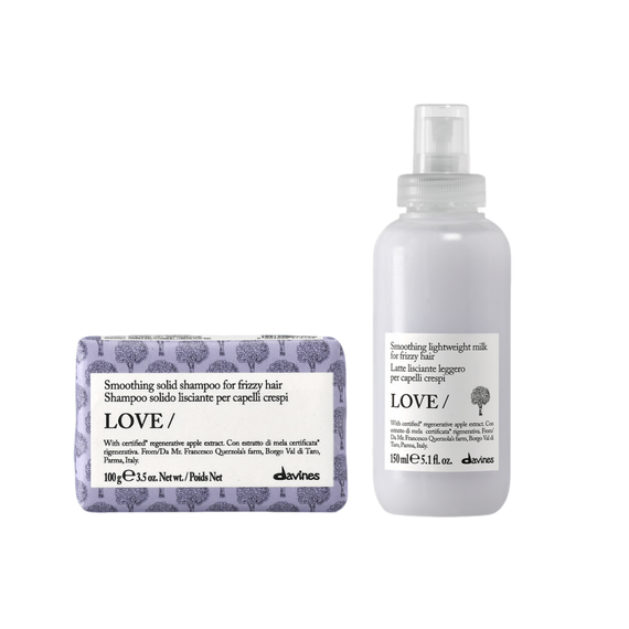Zestaw Davines LOVE wygładzający szampon w kostce 100g + krem 150ml