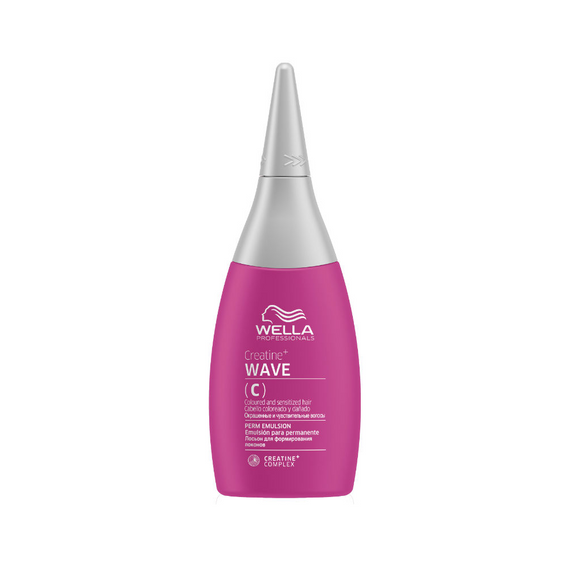 Płyn Wella Creatine+ Wave C do trwałej ondulacji naturalnych fal do włosów farbowanych 75 ml