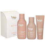 Zestaw świąteczny Montibello Hop Ultra Repair szampon 300 ml + odżywka 200 ml + krem odbudowujący do końcówek 75 ml