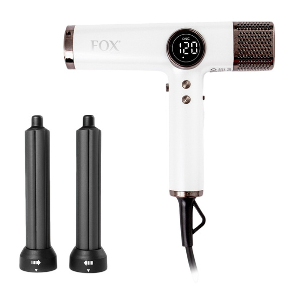 Suszarka FOX Pearl z jonizacją do włosów biała 1800 W z dyszami lokującymi