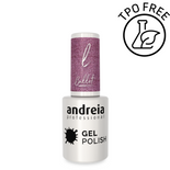 Lakier hybrydowy Andreia Professional Gel Polish BA3 róż z brokatem 10,5 ml