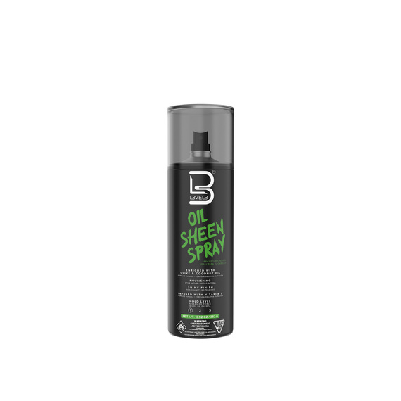 Spray LEVEL3 Oil Sheen nabłyszczający z do stylizacji włosów lekkie utrwalenie 38 g