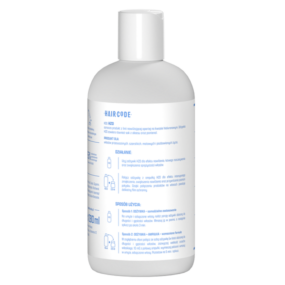 Zestaw Hair Code HZO nawilżający do włosów odżywka 280 ml + ampułki 4 x 5 ml