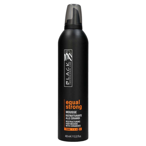 Equal Strong Hair Mousse odżywcza pianka z ceramidami mocna 400 ml Black