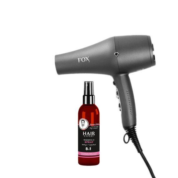 Suszarka Fox IR z podczerwienią i jonizacją 2500 W + Spray 8w1 Gratis