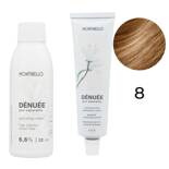 Zestaw Montibello Denuee farba 8 jasny blond 60 ml + krem aktywujący 22VOL 6,6% 90 ml