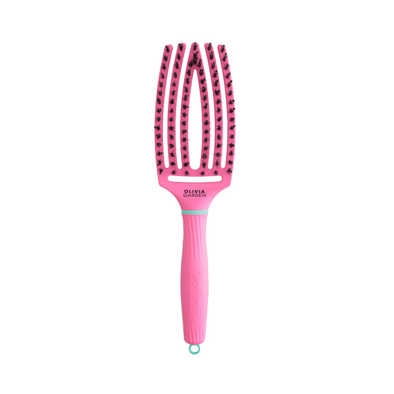 Szczotka Olivia Garden FingerBrush Combo Medium Inner Child Lollipop Pink do rozczesywania i wygładzania włosów