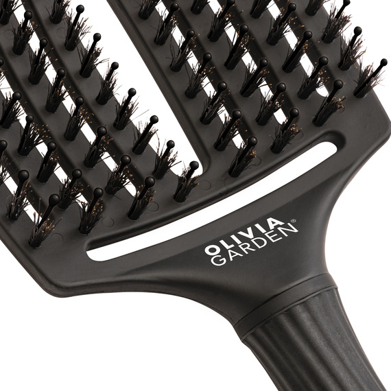 Szczotka Olivia Garden Fingerbrush Combo Large Full Black do rozczesywania włosów duża