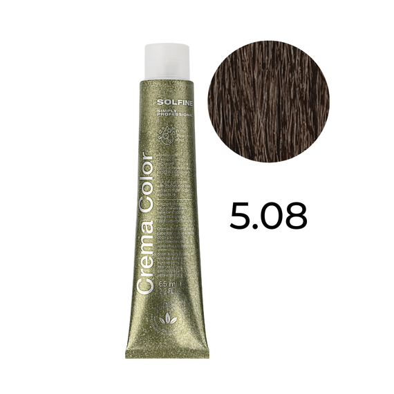 Farba Solfine Crema Color Nordic Natural 5.08 (5NN) naturalny brąz 65 ml
