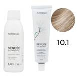 Zestaw Montibello Denuee farba 10.1 Popielaty platynowy blond 60 ml + krem aktywujący 22VOL 6,6% 90 ml