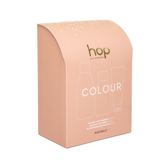Zestaw Montibello Hop Colour szampon 300 ml + odżywka 200 ml + krem odbudowujący do końcówek 75 ml