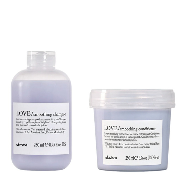 Zestaw Davines Essential Haircare LOVE wygładzający szampon 250ml + odżywka 250ml