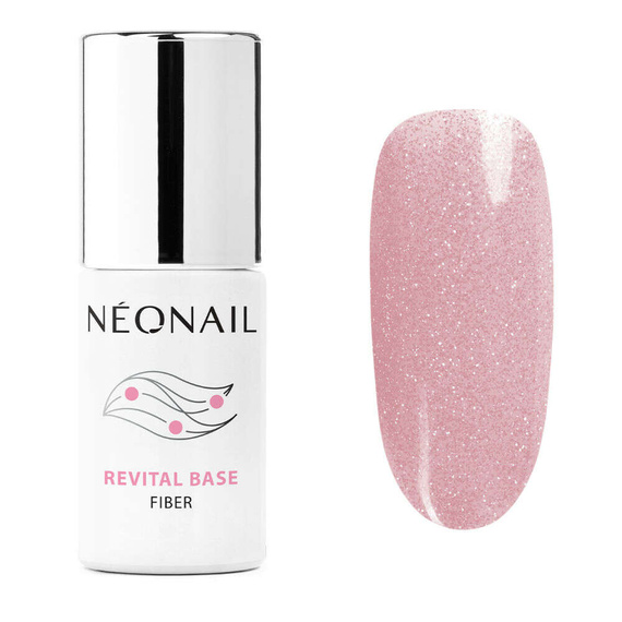Baza Neonail Revital Base Fiber Blinking Cover Pink do lakierów hybrydowych 7,2 ml
