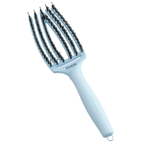 Szczotka Olivia Garden FingerBrush LOVE Pastel Blue Combo Medium do rozczesywania i wygładzania włosów niebieska