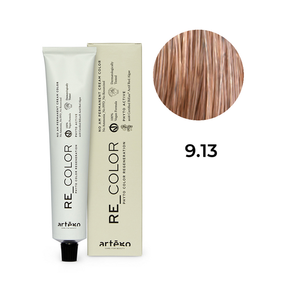 Farba Artego Re Color permanentna bez amoniaku 9.13 bardzo jasny piaskowy blond 100 ml