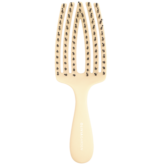 Zestaw 2 Szczotek Olivia Garden FingerBrush Care Mini Yellow do rozczesywania włosów żółta + maska Hair Expert 12w1 230 ml