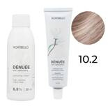 Zestaw Montibello Denuee farba 10.2 perłowy platynowy blond 60 ml + krem aktywujący 22VOL 6,6% 90 ml