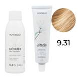 Zestaw Montibello Denuee farba 9.31 popielato-złoty bardzo jasny blond 60 ml + krem aktywujący 22VOL 6,6% 90 ml