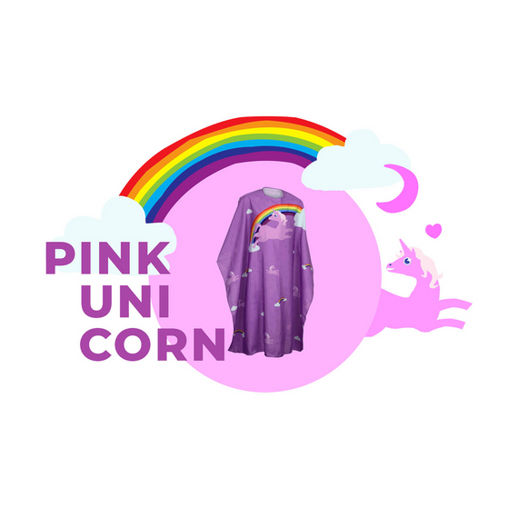 Peleryna Olivia Garden Cutting Cape Unicorne Pink dziecięca do strzyżenia różowa