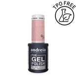Lakier hybrydowy Andreia Professional The Gel Polish G04 z mocną pigmentacją jasny, złoty brokat 10,5 ml