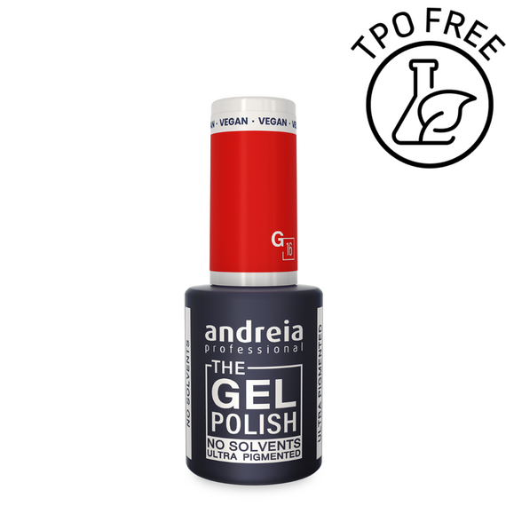 Lakier hybrydowy Andreia Professional The Gel Polish G16 z mocną pigmentacją czerwień makowa 10,5 ml