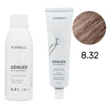 Zestaw Montibello Denuee 8.32 perłowy złoty jasny blond 60 ml + krem aktywujący 22VOL 6,6% 90 ml