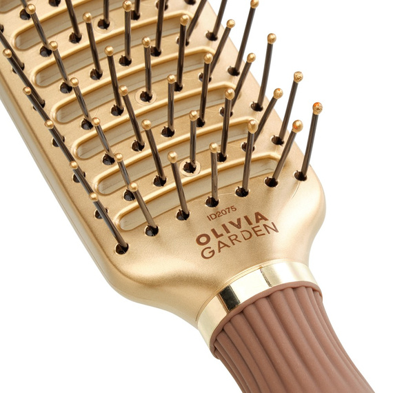 Szczotka Olivia Garden Expert Style Vent antystatyczna do suszenia i rozczesywania włosów złoto brązowa